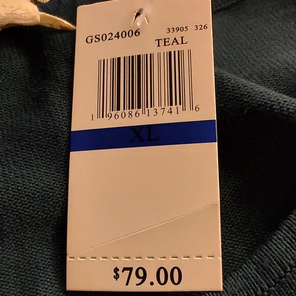 greige women's teal long sleeve top with studs nwt - Picture 6 of 6